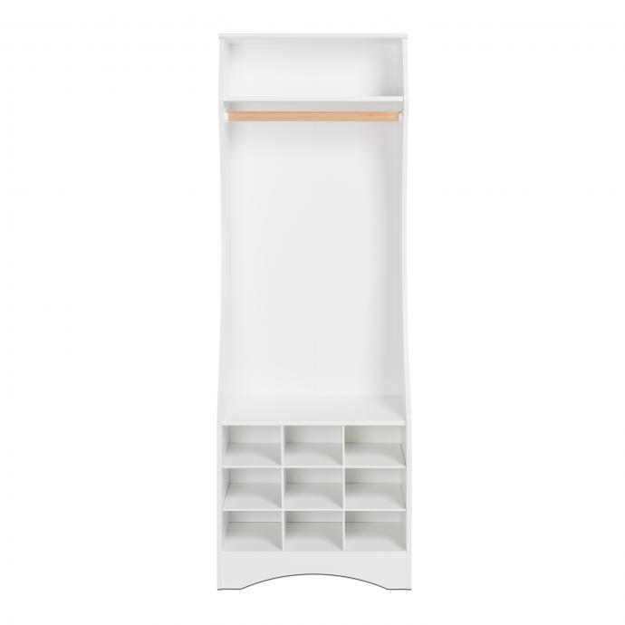 Prepac White Compact Wardrobe with Shoe Storage