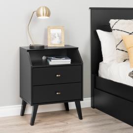 2-drawer nightstand with angled top 