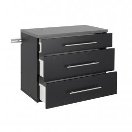 Black HangUps 3-Drawer Base Storage Cabinet
